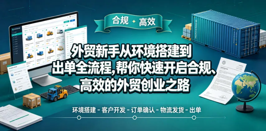 外贸新手从环境搭建到出单全流程，帮你快速开启合规、高效的外贸创业之路 (图1)